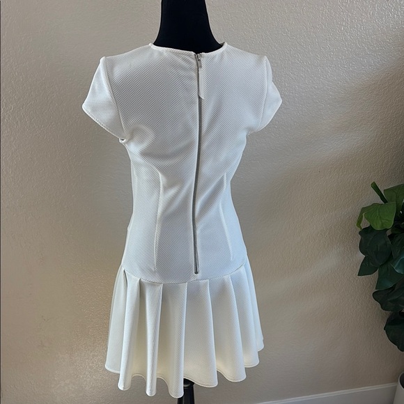 $228 Torn by Ronny Kobo Luxury Gina White Cap Sleeved Tennis Styled Dress 0060 - Picture 9 of 11